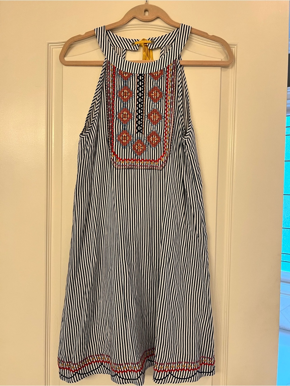 THML Black & White Striped Tank Top
